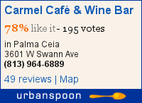 Carmel Café & Wine Bar on Urbanspoon